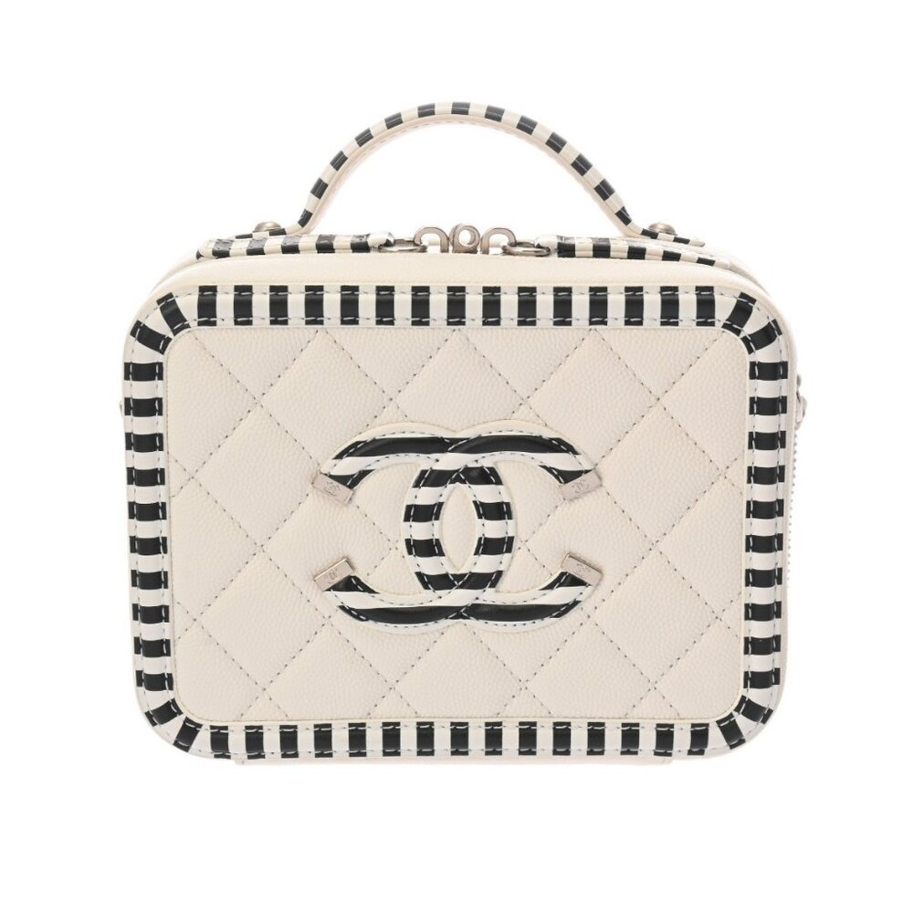 CHANEL CC Filigree 2WAY Chain Shoulder White/Blanc hand bag
